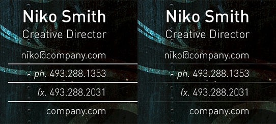 Grungy Business Card Lines